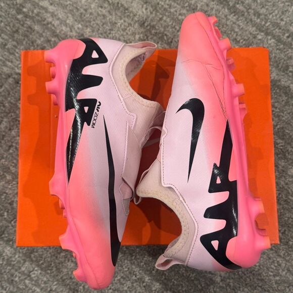 Nike Jr Zoom Mercurial Vapor 15 Academy MG Pink Foam Outdoor Soccer Cleat Size 6 - Picture 6 of 12